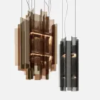Velis - Candelabru modern din sticlă topită, cu design elegant, fabricat în Italia Viadurini