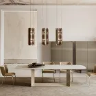 Velis - Candelabru modern din sticlă topită, cu design elegant, fabricat în Italia Viadurini