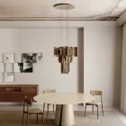 Velis - Candelabru modern din sticlă topită, cu design elegant, fabricat în Italia Viadurini