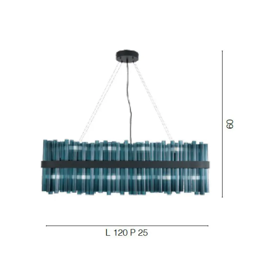 Candelabru din sticlă suflată de lux, realizat manual, italian modern - Maesta Viadurini
