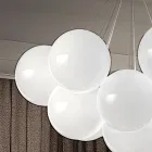 Candelabru modern din sticla venetiana suflata manual - zapada Viadurini