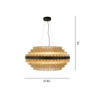 Candelabru modern din sticla suflata si metal Artizanat italian - Maesta Viadurini