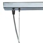 Candelabru cu patru lumini pe o bară liniară din sticlă suflată, fabricat în Italia - Soffio Viadurini