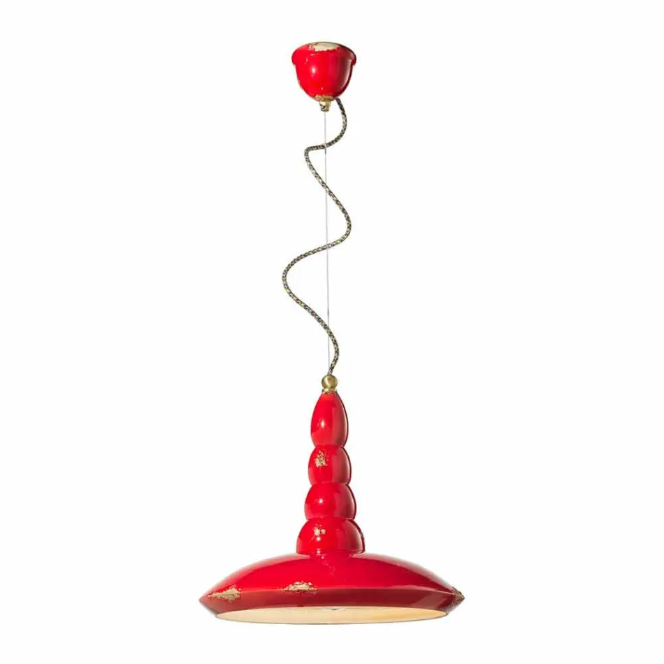 candelabru retro suspensie artizan ceramic Ferroluce Viadurini