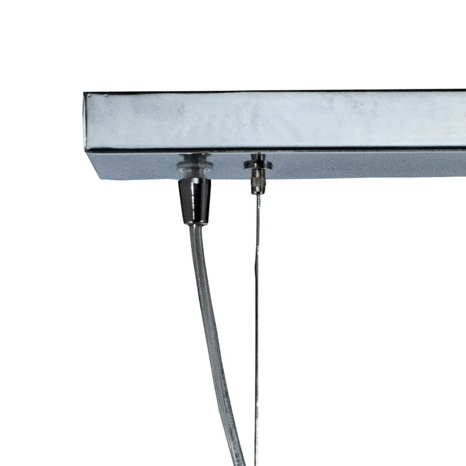 Lampă suspendată cu două lumini din sticlă suflată manual, fabricată în Italia - Soffio Viadurini