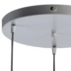 Lucilla - Candelabru cu pandantiv cu trei cupole din sticlă venețiană, fabricat în Italia Viadurini