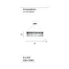 Candelabru clasic de lux suspendat din metal și cristal tăiat - Zolando Viadurini