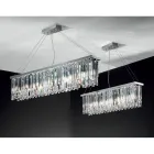 Candelabru clasic de lux suspendat din metal și cristal tăiat - Zolando Viadurini