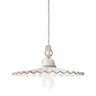 Candelabru suspendate în fire colorate ceramice Ferroluce L&#39;Aquila Viadurini