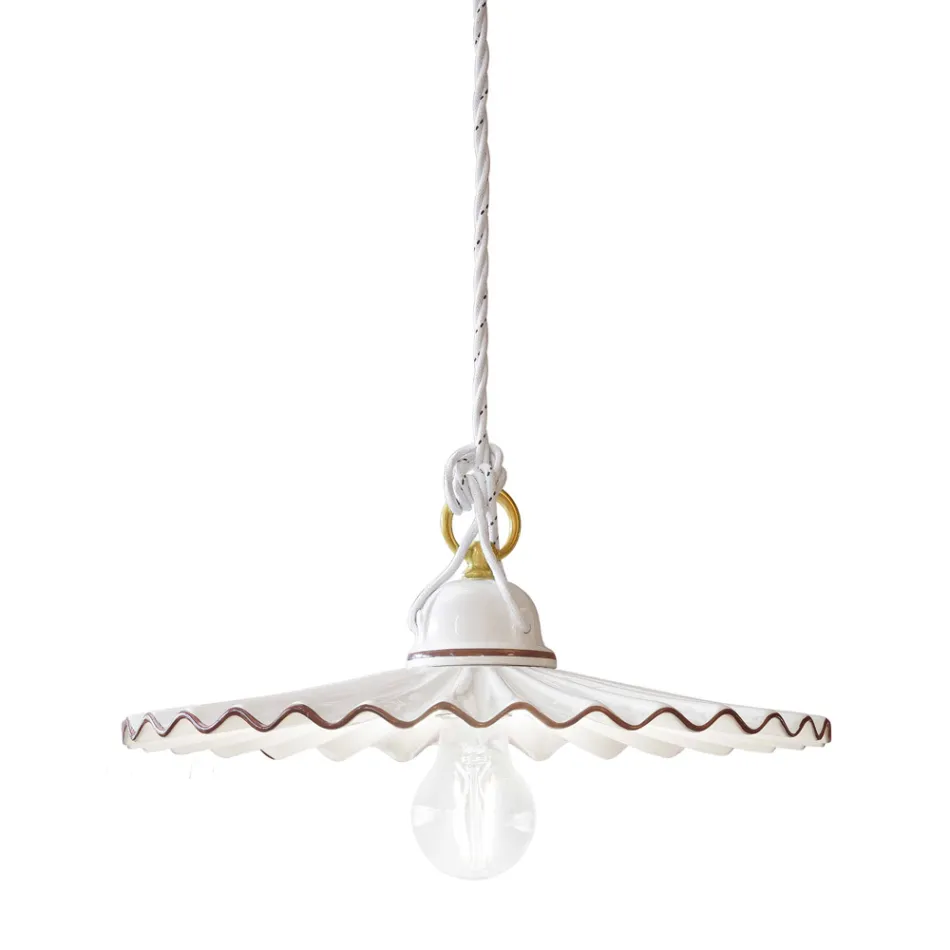 Candelabru suspendate în fire colorate ceramice Ferroluce L&#39;Aquila Viadurini