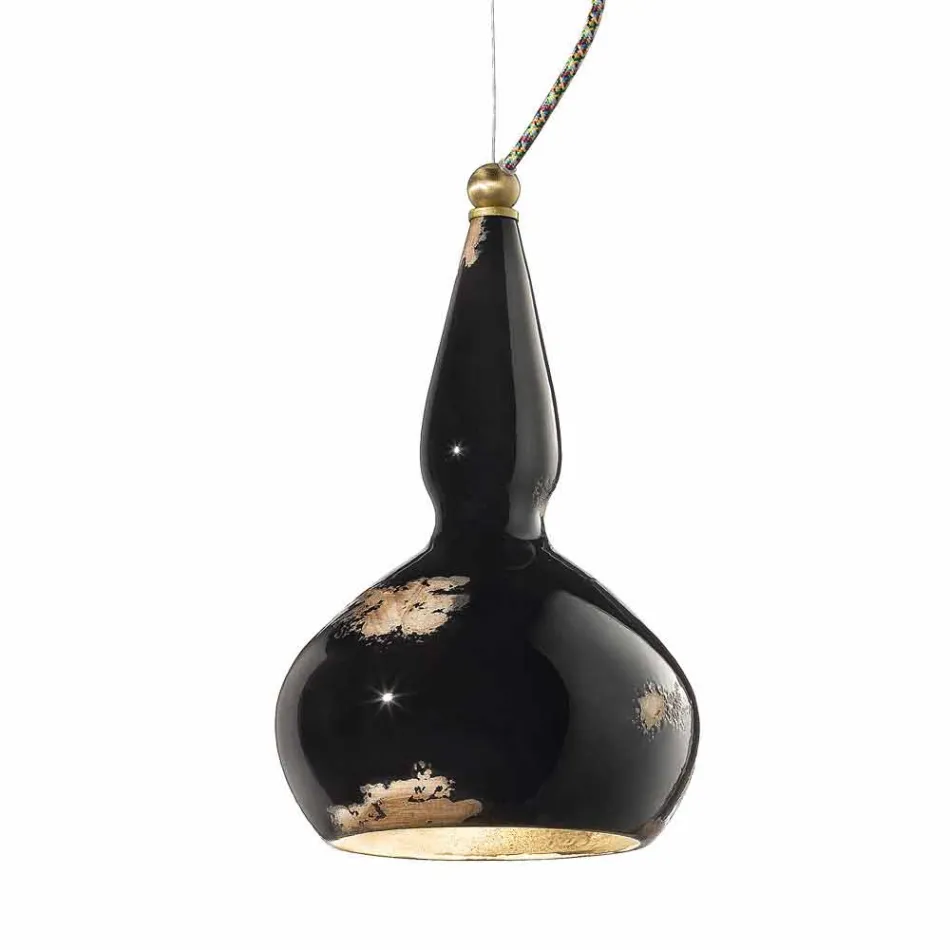 Candelabru suspendat în stil retro ceramica Ferroluce Viadurini