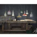 Candelabru suspendat în stil retro ceramica Ferroluce Viadurini