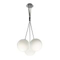 Candelabru suspendat cu trei lumini din sticlă încapsulată, fabricat în Italia - Althea