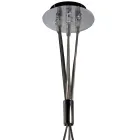 Candelabru suspendat cu trei lumini din sticlă încapsulată, fabricat în Italia - Althea Viadurini