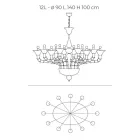 Candelabru în stil clasic din sticlă venețiană suflată manual - Vanity Viadurini