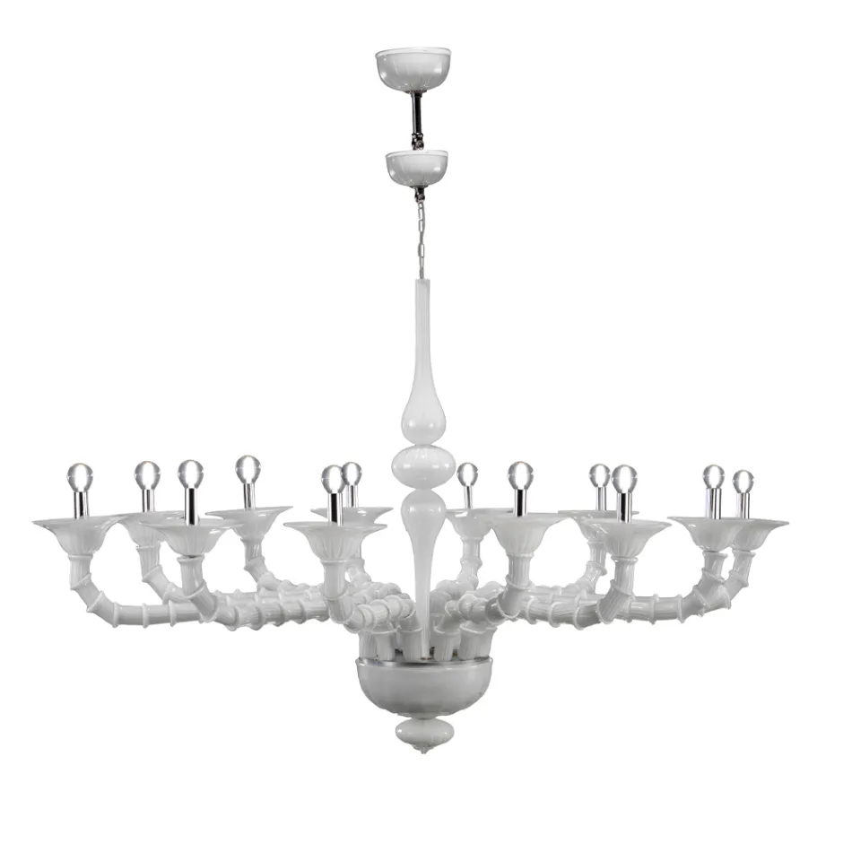 Candelabru în stil clasic din sticlă venețiană suflată manual - Vanity Viadurini