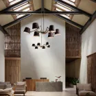 Candelabru in stil industrial din fier si alama Reporter Il Fanale Viadurini