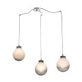 Candelabru mic cu trei lumini din sticlă suflată manual, fabricat în Italia - Iride