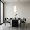 Lumira - Candelabru vertical cu trei lumini din sticlă încapsulată, fabricat în Italia