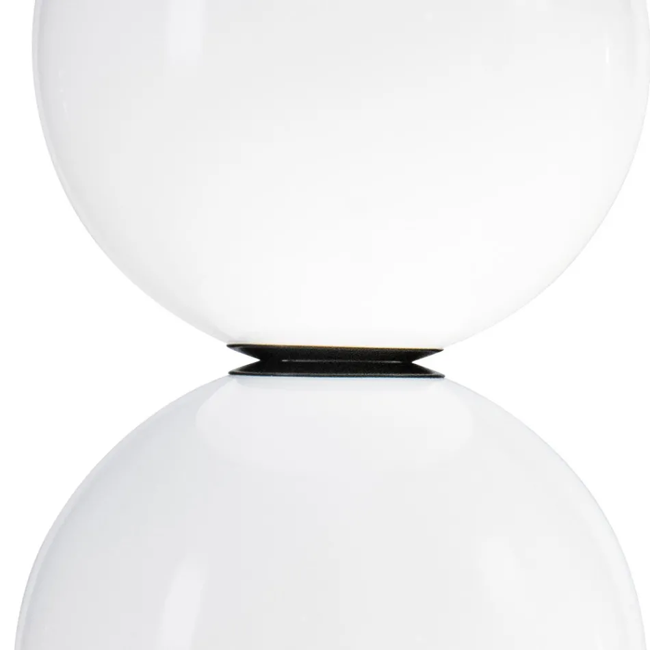 Lumira - Candelabru vertical cu trei lumini din sticlă încapsulată, fabricat în Italia Viadurini