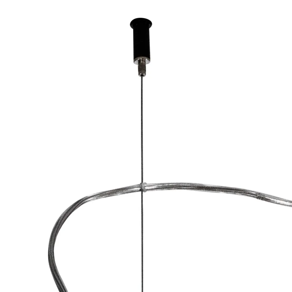 Lumira - Candelabru vertical cu trei lumini din sticlă încapsulată, fabricat în Italia Viadurini