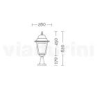 Lanterna de exterior din aluminiu si sticla sablata Made in Italy - Alchimist Viadurini