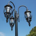 Lampăr 3 Lumini Stil Vintage din Aluminiu Antracit Fabricat în Italia - Empire Viadurini