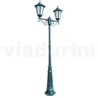 Lampăr 2 Lumini din Aluminiu și Sticlă Made in Italy Vintage - Janira Viadurini