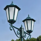Lampăr 2 Lumini din Aluminiu și Sticlă Made in Italy Vintage - Janira Viadurini