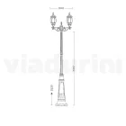 Lampă 2 Lumini Stil Vintage din Aluminiu Alb Fabricat în Italia - Dodo Viadurini