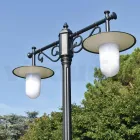 Lampă 2 Lumini Stil Vintage din Aluminiu Gri Fabricat în Italia - Belen Viadurini