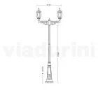 Lampă 2 Lumini Stil Vintage din Aluminiu Made in Italy - Leona Viadurini