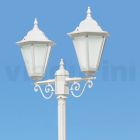 Lampă vintage cu 2 lumini din aluminiu alb, fabricată în Italia - Terella Viadurini