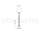 Lampă stradală de 110 cm înălțime din acril și aluminiu antracit Made in Italy - Trovaantracit Viadurini