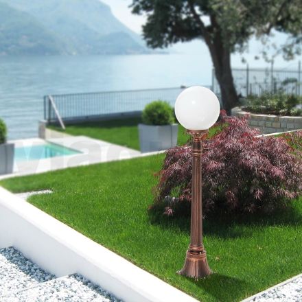Lampa stradala inaltime de 110 cm din acril negru si aluminiu Made in Italy - Trovanero Viadurini