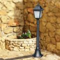 Lampa stradala inaltime de 116 cm din sticla antracit si aluminiu Made in Italy - Scintilla