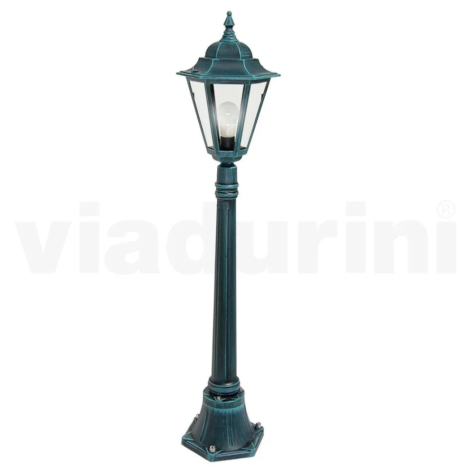 Lampa de gradina inaltime de 117 cm din sticla si 5 finisaje aluminiu - Pinako Viadurini