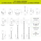 Lampa stradala inaltime de 145 cm din acril alb si aluminiu fabricata in Italia - Trovabianco Viadurini