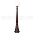 Lampa stradala inaltime de 145 cm din acrilic negru si aluminiu fabricata in Italia - Trovanero Viadurini