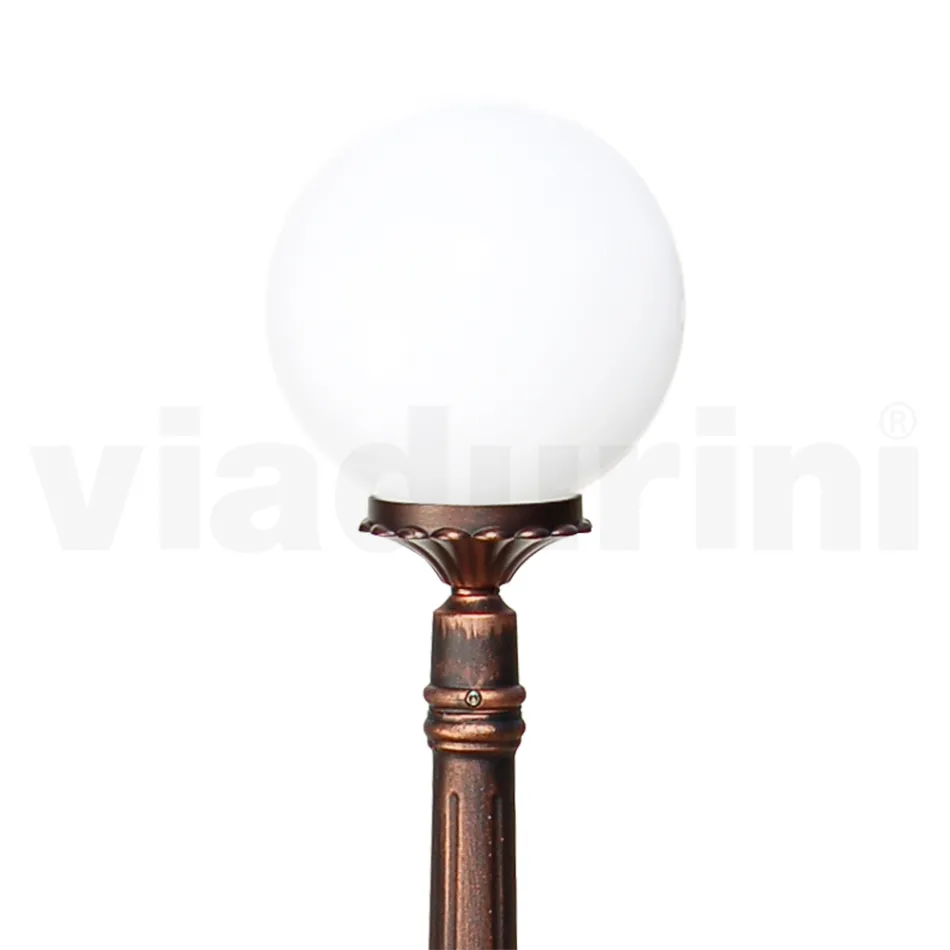 Lampă stradală înaltă de 145 cm din acril negru și aluminiu fabricată în Italia - Trovanero Viadurini