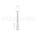 Lampa stradala inaltime de 145 cm din acrilic negru si aluminiu fabricata in Italia - Trovanero Viadurini