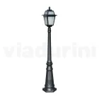 Lampa de gradina inaltime de 152 cm din aluminiu antracit si sticla sablata - Elric Viadurini