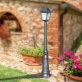 Lampa stradala inaltime de 152 cm din sticla antracit si aluminiu Made in Italy - Scintilla