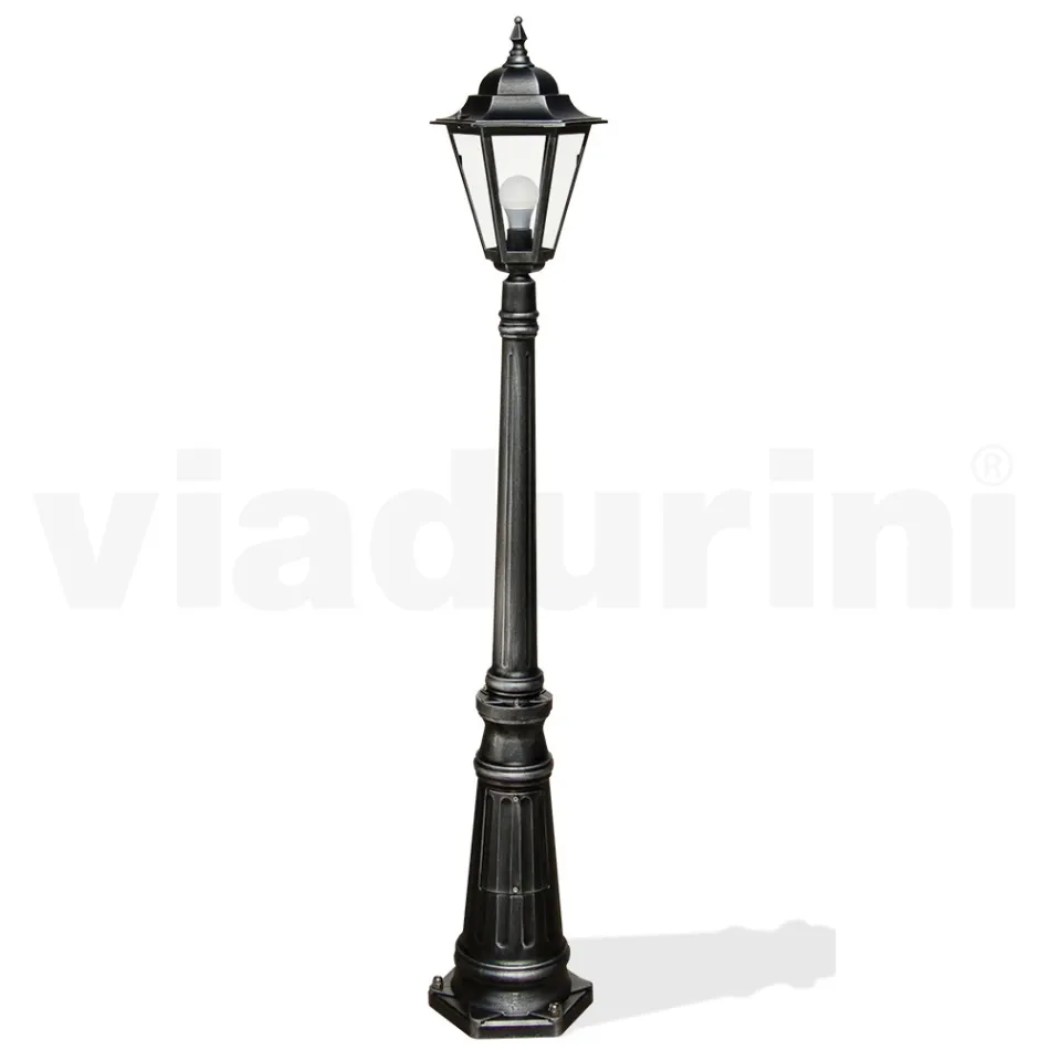 Lampa de gradina inaltime de 154 cm din sticla si 5 finisaje aluminiu - Pinako Viadurini
