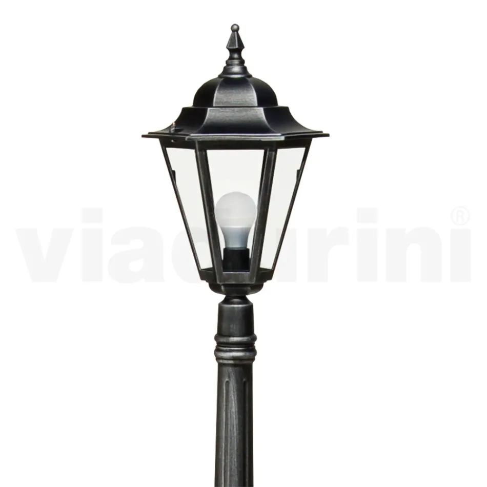 Lampa de gradina inaltime de 154 cm din sticla si 5 finisaje aluminiu - Pinako Viadurini