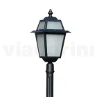 Lampa de gradina inaltime de 178 cm din aluminiu antracit si sticla sablata - Elric Viadurini