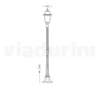 Lampa de gradina inaltime de 178 cm din aluminiu antracit si sticla sablata - Elric Viadurini