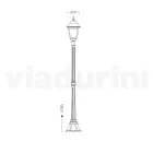 Lampă stradală înălțime de 178 cm din sticlă antracit și aluminiu Made in Italy - Scintilla Viadurini