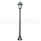 Lampa stradala inaltime de 178 cm din sticla antracit si aluminiu Made in Italy - Scintilla Viadurini