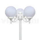 Lampa stradala inaltime de 200 cm din acril alb si aluminiu fabricata in Italia - Trovabianco Viadurini